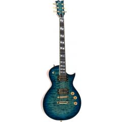 ESP ESP USA Eclipse Quilted Maple Aqua Marine Sunburst Seymour Duncan Custom 14 - Vue 1